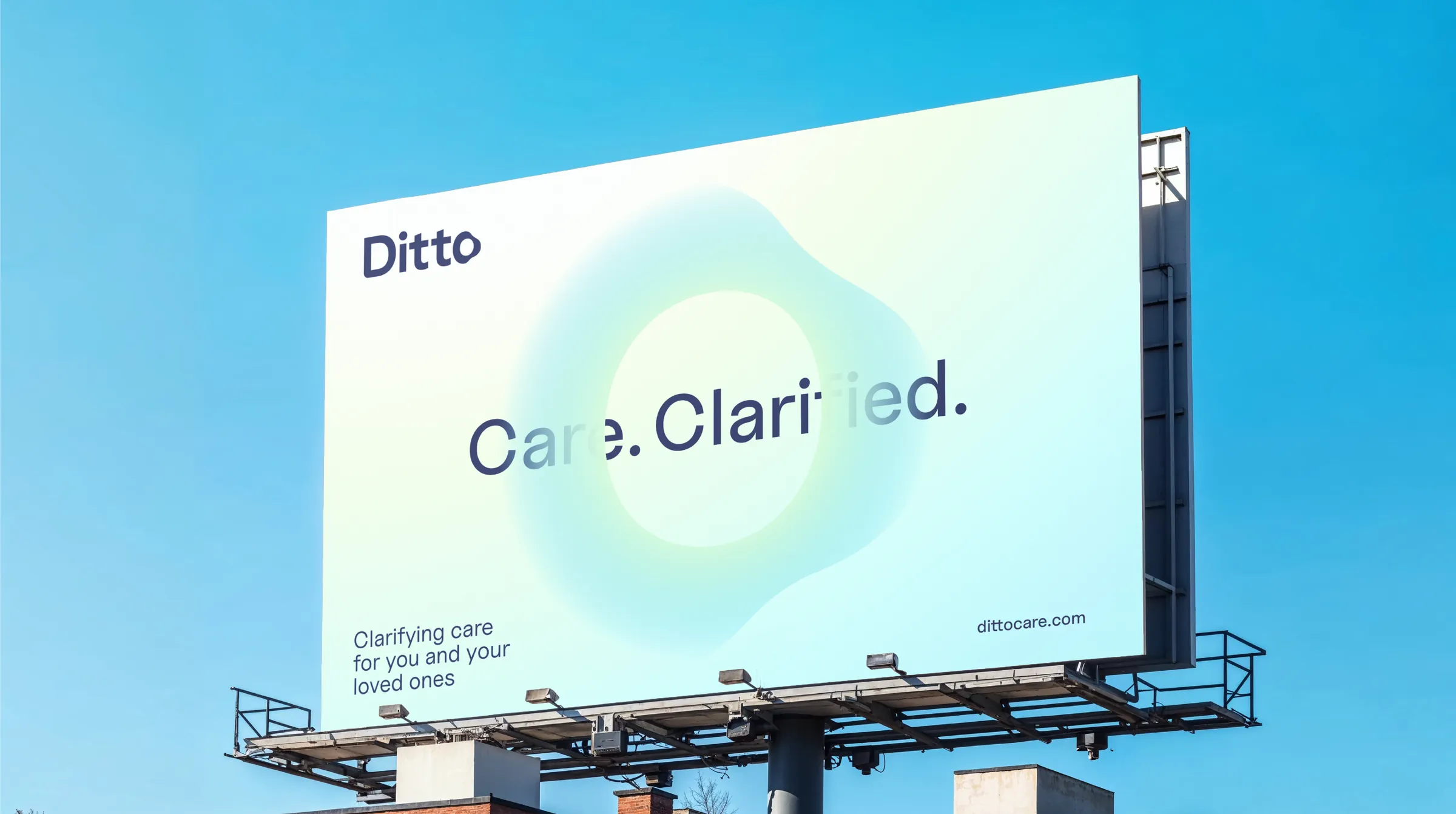 Ditto billboard on a rooftop
